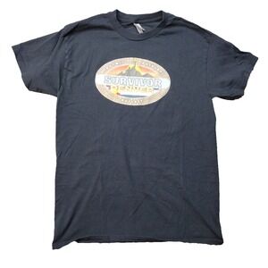 Y2K Survivor Denver TV Show Promo Shirt Black Size M Outwit Outplay Outlast